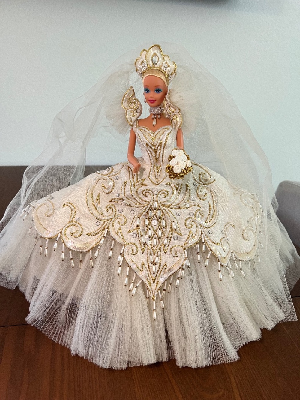 1992 Bob Mackie Empress Bride Barbie #4247 Mattel Complete Vintage